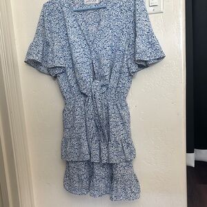 Petal & Pup Blue Floral Mini Dress